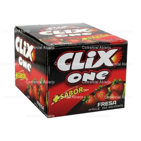 CHICLE SIN AZUCAR CLIX FRESA